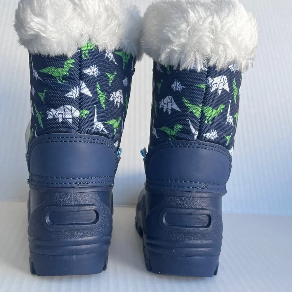 Zoogs Navy Boots with Dinosaur Design Toddler 7